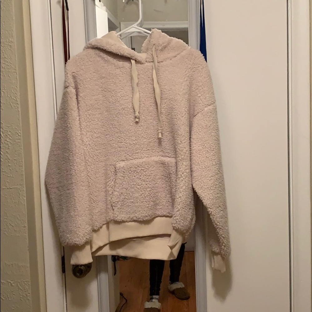 White Sherpa sweater